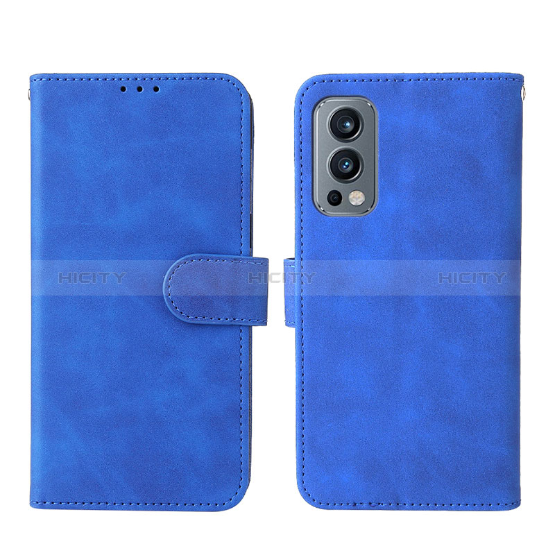 Handytasche Stand Schutzhülle Flip Leder Hülle L01Z für OnePlus Nord 2 5G Blau Plus