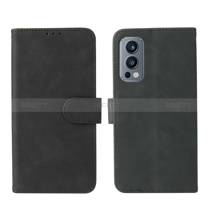 Handytasche Stand Schutzhülle Flip Leder Hülle L01Z für OnePlus Nord 2 5G Schwarz Plus