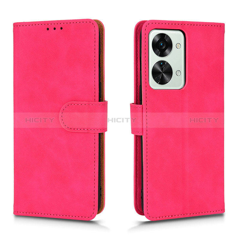 Handytasche Stand Schutzhülle Flip Leder Hülle L01Z für OnePlus Nord 2T 5G Pink