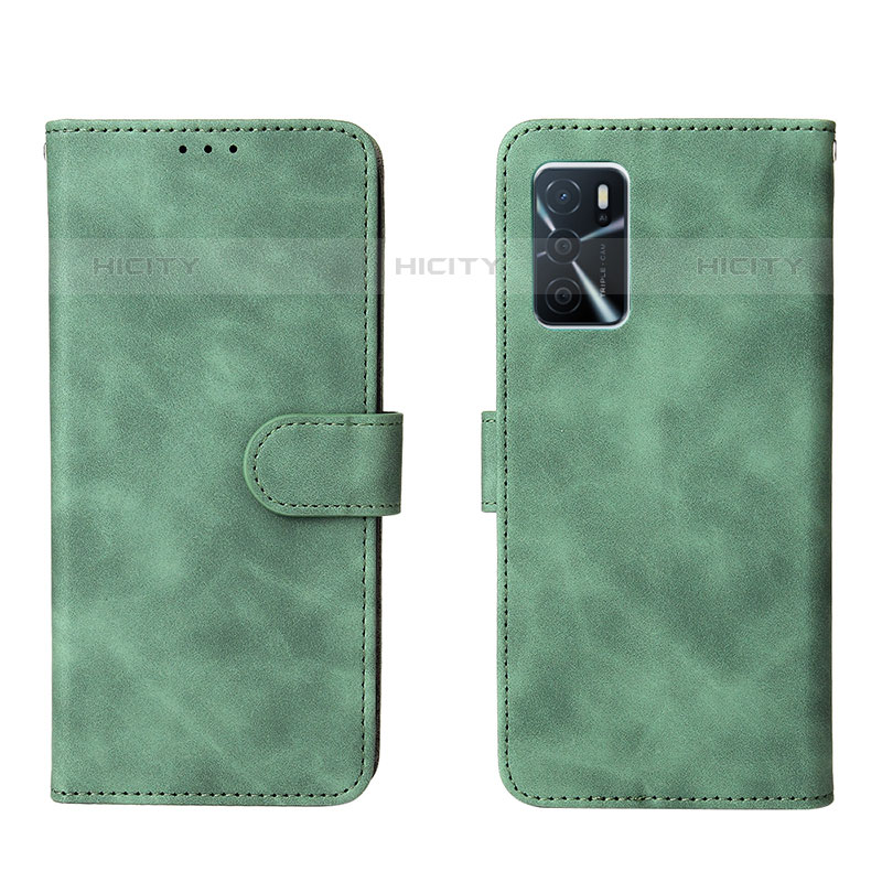 Handytasche Stand Schutzhülle Flip Leder Hülle L01Z für Oppo A16s Grün Plus