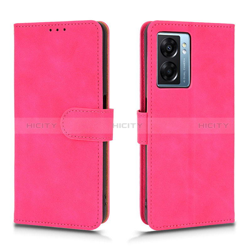 Handytasche Stand Schutzhülle Flip Leder Hülle L01Z für Oppo A56S 5G Pink