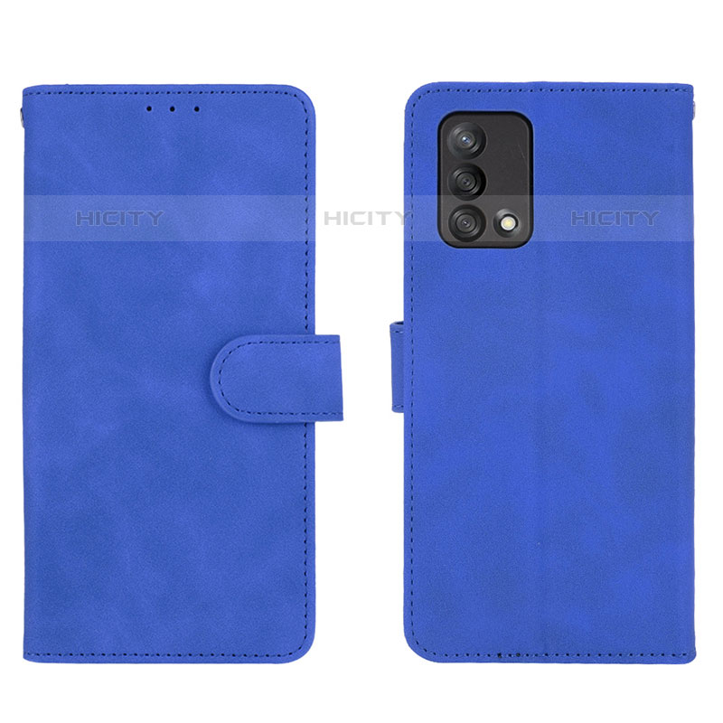 Handytasche Stand Schutzhülle Flip Leder Hülle L01Z für Oppo A74 4G Blau