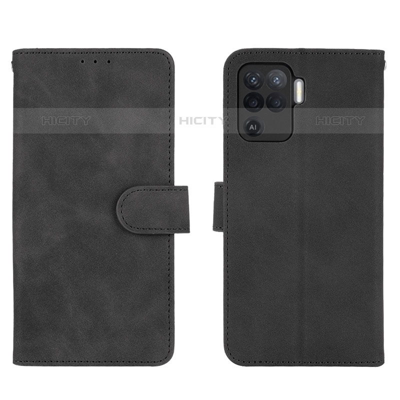 Handytasche Stand Schutzhülle Flip Leder Hülle L01Z für Oppo F19 Pro Schwarz