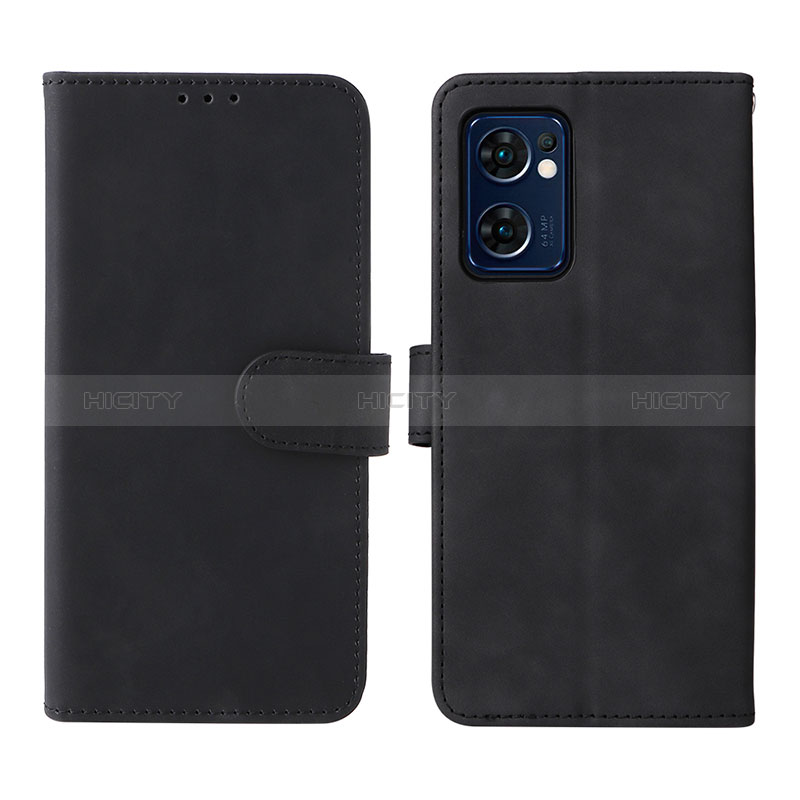 Handytasche Stand Schutzhülle Flip Leder Hülle L01Z für Oppo Find X5 Lite 5G Schwarz