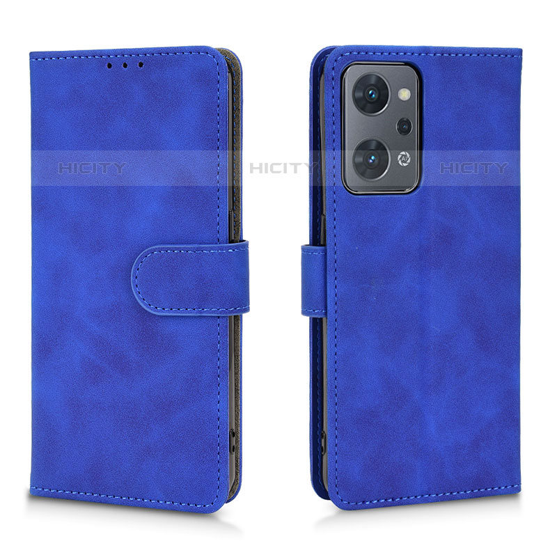 Handytasche Stand Schutzhülle Flip Leder Hülle L01Z für Oppo Reno7 A Blau