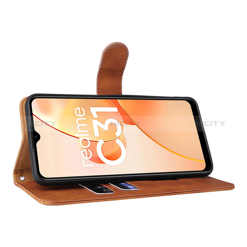 Handytasche Stand Schutzhülle Flip Leder Hülle L01Z für Realme C31 groß