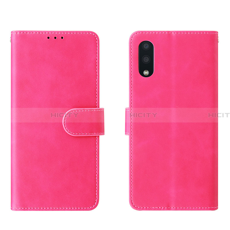 Handytasche Stand Schutzhülle Flip Leder Hülle L01Z für Samsung Galaxy A02 Pink