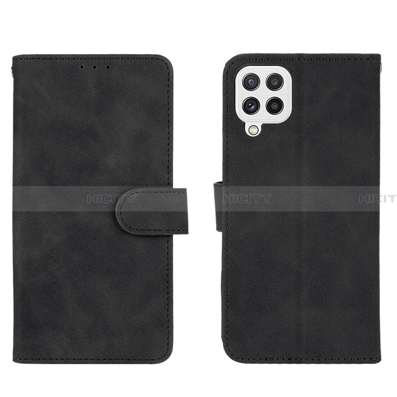 Handytasche Stand Schutzhülle Flip Leder Hülle L01Z für Samsung Galaxy A22 4G Schwarz