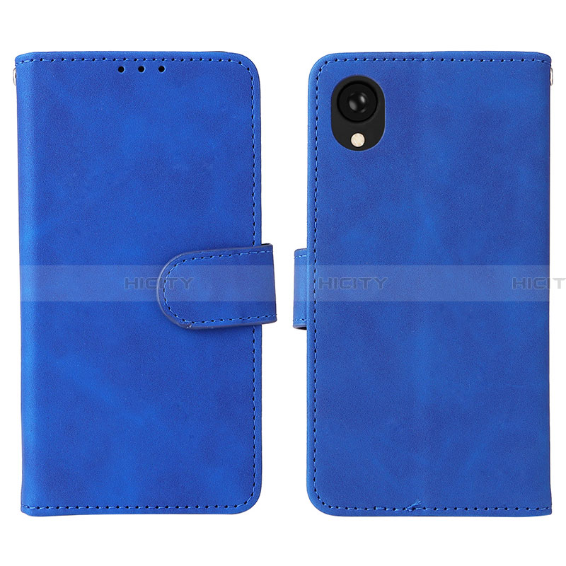 Handytasche Stand Schutzhülle Flip Leder Hülle L01Z für Samsung Galaxy A22 5G SC-56B Blau Plus