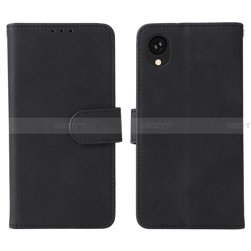 Handytasche Stand Schutzhülle Flip Leder Hülle L01Z für Samsung Galaxy A22 5G SC-56B Schwarz