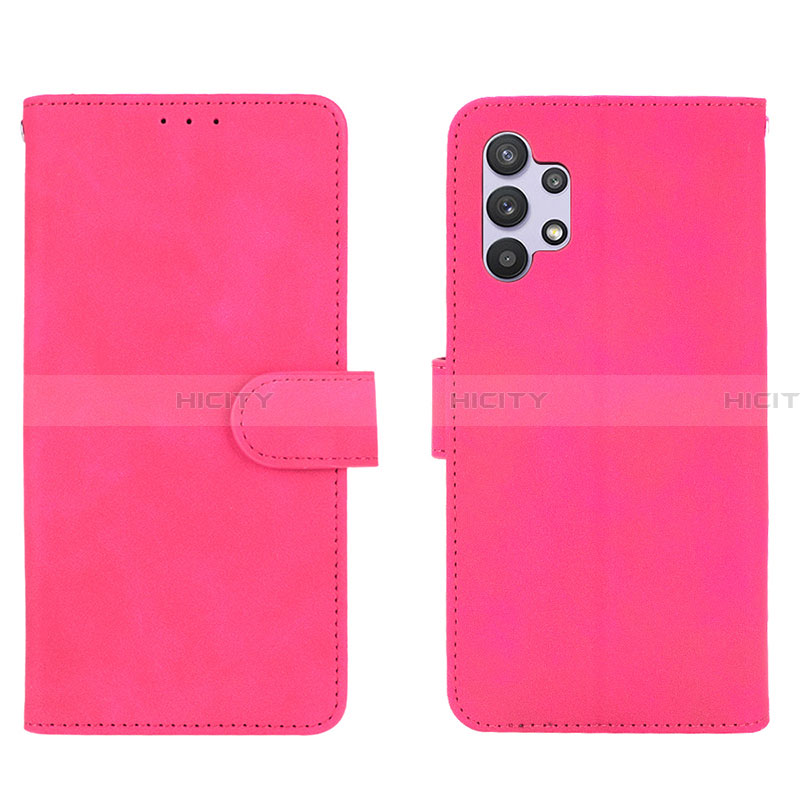 Handytasche Stand Schutzhülle Flip Leder Hülle L01Z für Samsung Galaxy A32 4G Pink