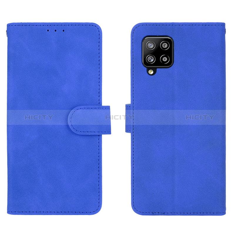 Handytasche Stand Schutzhülle Flip Leder Hülle L01Z für Samsung Galaxy A42 5G Blau