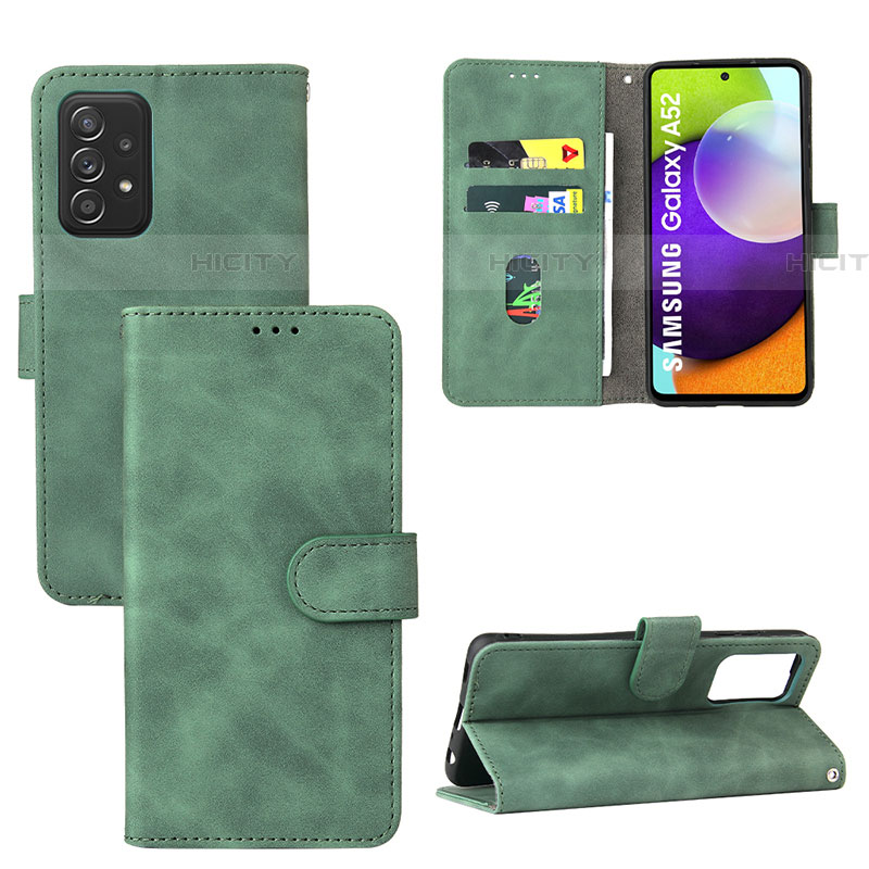 Handytasche Stand Schutzhülle Flip Leder Hülle L01Z für Samsung Galaxy A52 4G groß