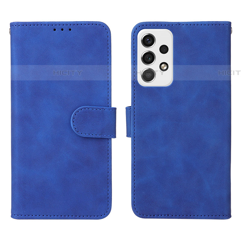 Handytasche Stand Schutzhülle Flip Leder Hülle L01Z für Samsung Galaxy A53 5G Blau