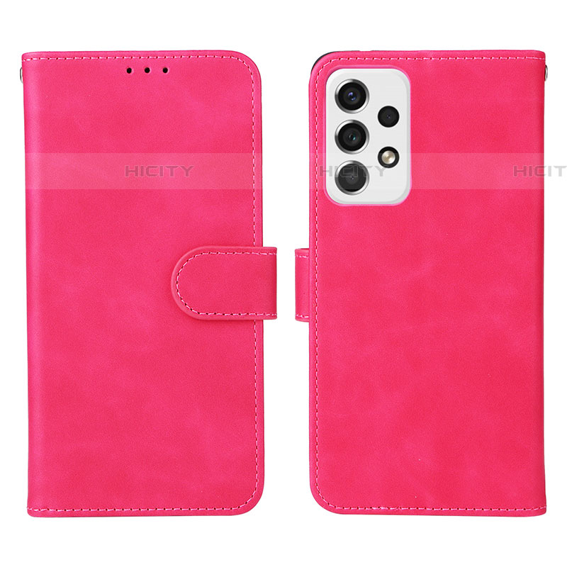 Handytasche Stand Schutzhülle Flip Leder Hülle L01Z für Samsung Galaxy A53 5G Pink