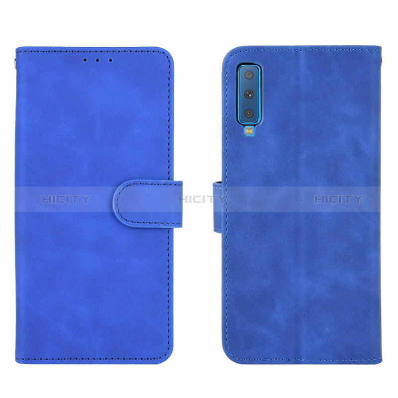 Handytasche Stand Schutzhülle Flip Leder Hülle L01Z für Samsung Galaxy A7 (2018) A750 groß