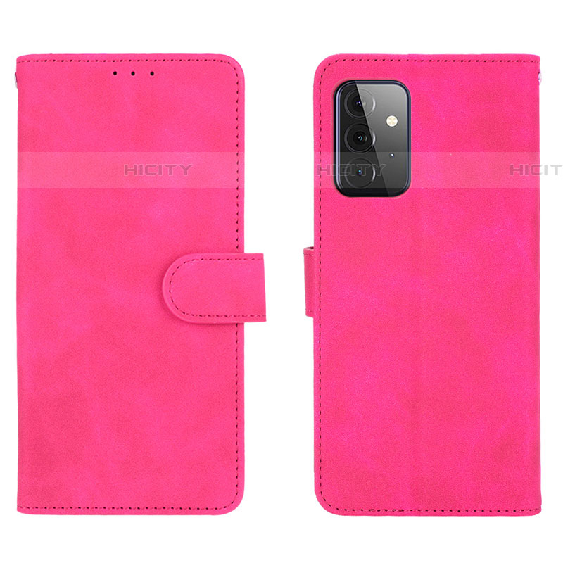 Handytasche Stand Schutzhülle Flip Leder Hülle L01Z für Samsung Galaxy A72 4G Pink Plus