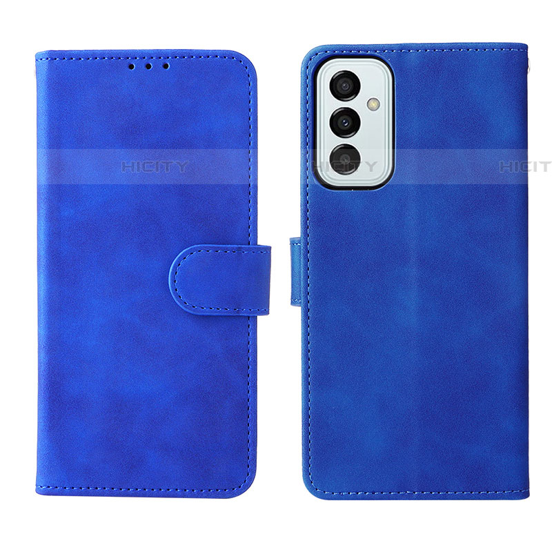 Handytasche Stand Schutzhülle Flip Leder Hülle L01Z für Samsung Galaxy F23 5G Blau