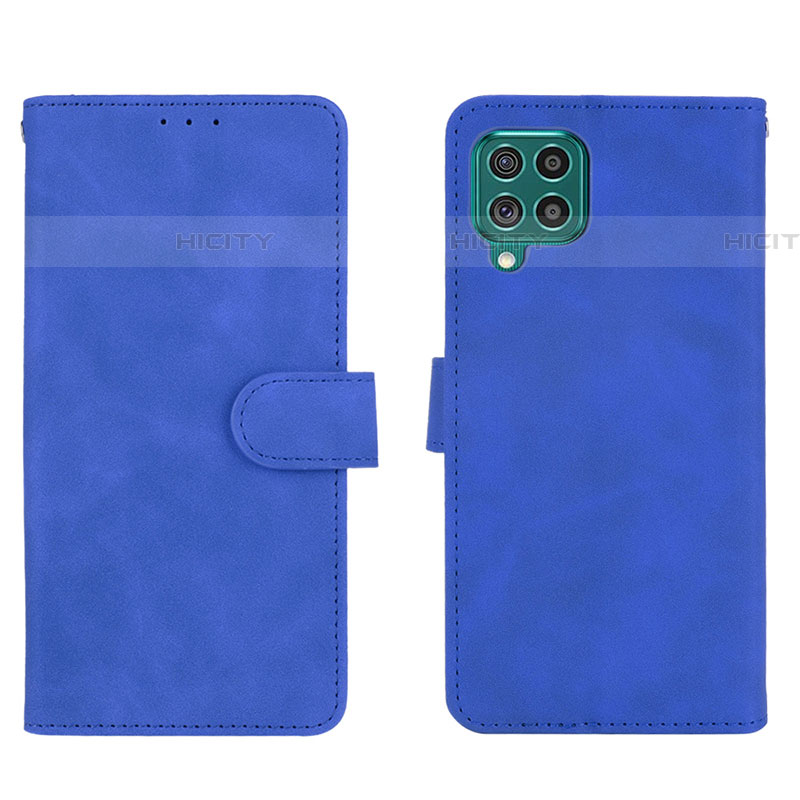 Handytasche Stand Schutzhülle Flip Leder Hülle L01Z für Samsung Galaxy F62 5G Blau