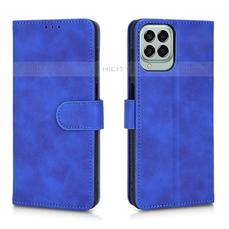 Handytasche Stand Schutzhülle Flip Leder Hülle L01Z für Samsung Galaxy M33 5G Blau