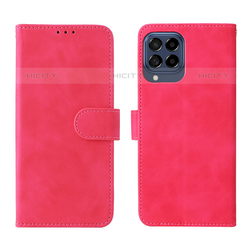 Handytasche Stand Schutzhülle Flip Leder Hülle L01Z für Samsung Galaxy M53 5G Pink