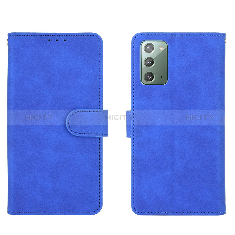 Handytasche Stand Schutzhülle Flip Leder Hülle L01Z für Samsung Galaxy Note 20 5G Blau Plus