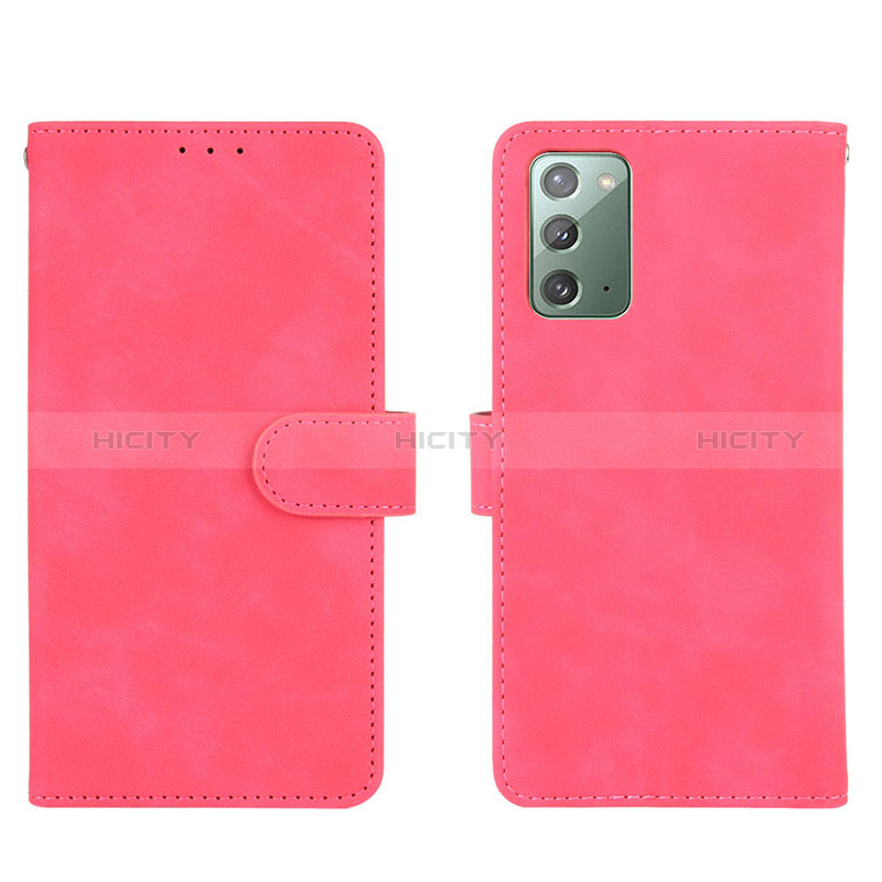 Handytasche Stand Schutzhülle Flip Leder Hülle L01Z für Samsung Galaxy Note 20 5G Pink Plus