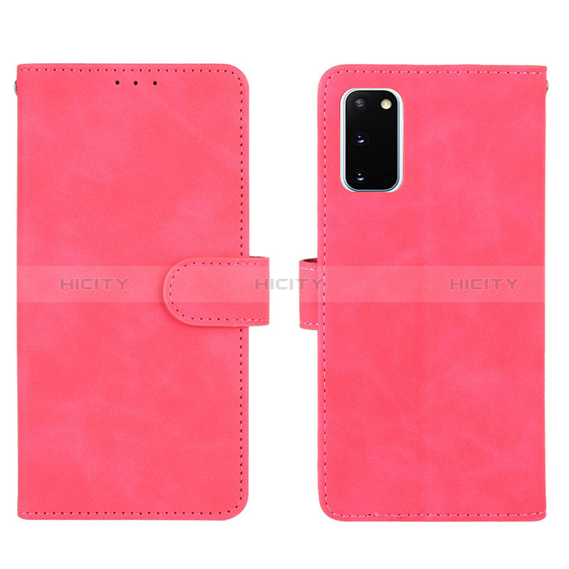 Handytasche Stand Schutzhülle Flip Leder Hülle L01Z für Samsung Galaxy S20 Lite 5G Pink