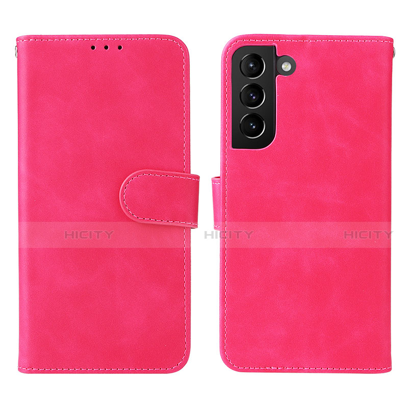 Handytasche Stand Schutzhülle Flip Leder Hülle L01Z für Samsung Galaxy S21 5G Pink