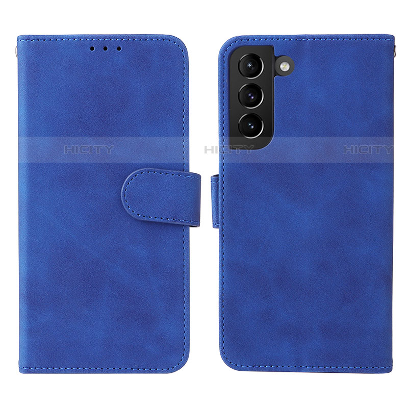 Handytasche Stand Schutzhülle Flip Leder Hülle L01Z für Samsung Galaxy S21 FE 5G Blau