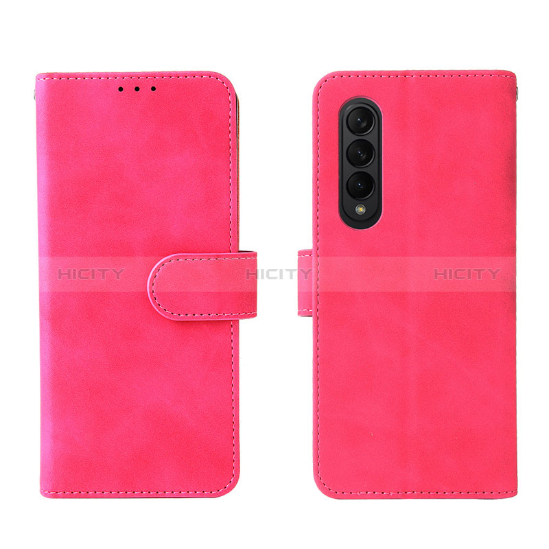 Handytasche Stand Schutzhülle Flip Leder Hülle L01Z für Samsung Galaxy Z Fold3 5G Pink Plus