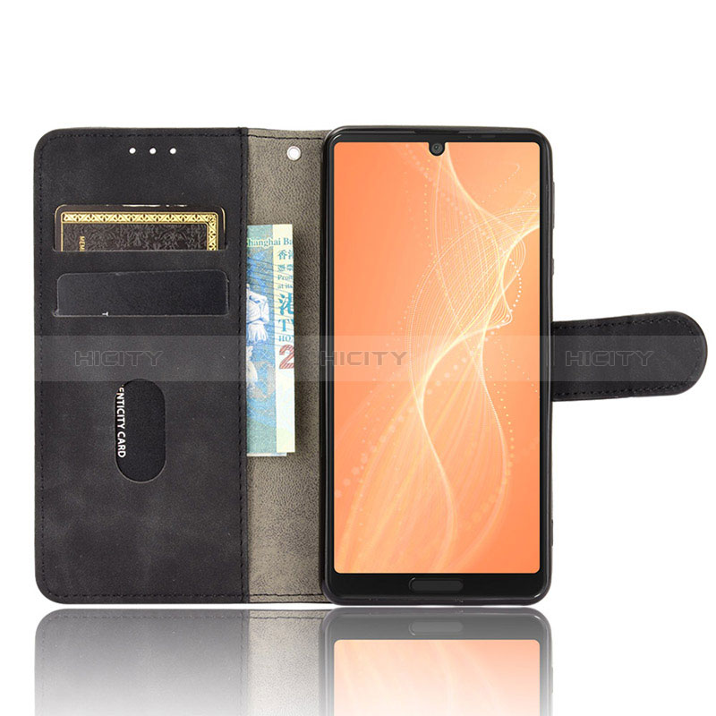 Handytasche Stand Schutzhülle Flip Leder Hülle L01Z für Sharp Aquos Sense5G groß