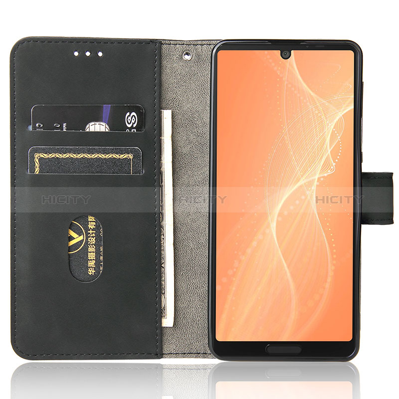 Handytasche Stand Schutzhülle Flip Leder Hülle L01Z für Sharp Aquos Sense6 groß