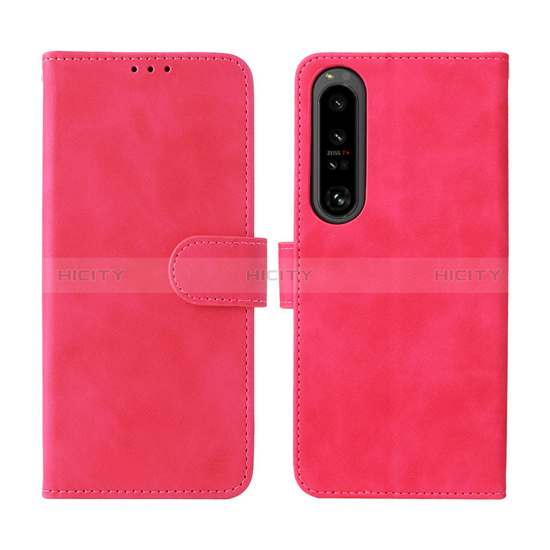 Handytasche Stand Schutzhülle Flip Leder Hülle L01Z für Sony Xperia 1 IV Pink Plus