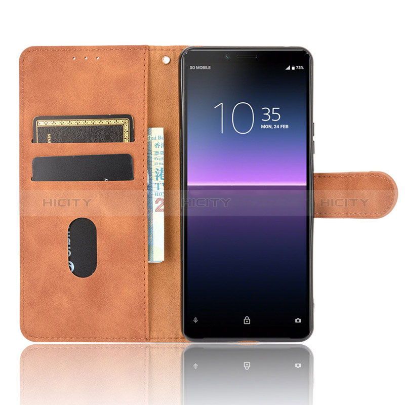 Handytasche Stand Schutzhülle Flip Leder Hülle L01Z für Sony Xperia 10 II groß