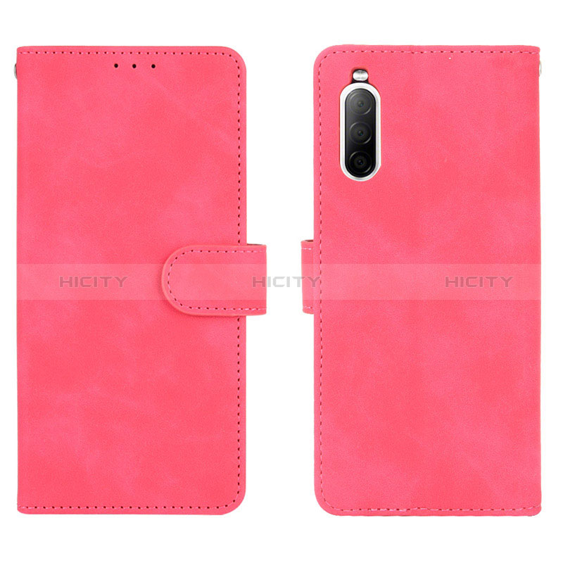 Handytasche Stand Schutzhülle Flip Leder Hülle L01Z für Sony Xperia 10 II Pink