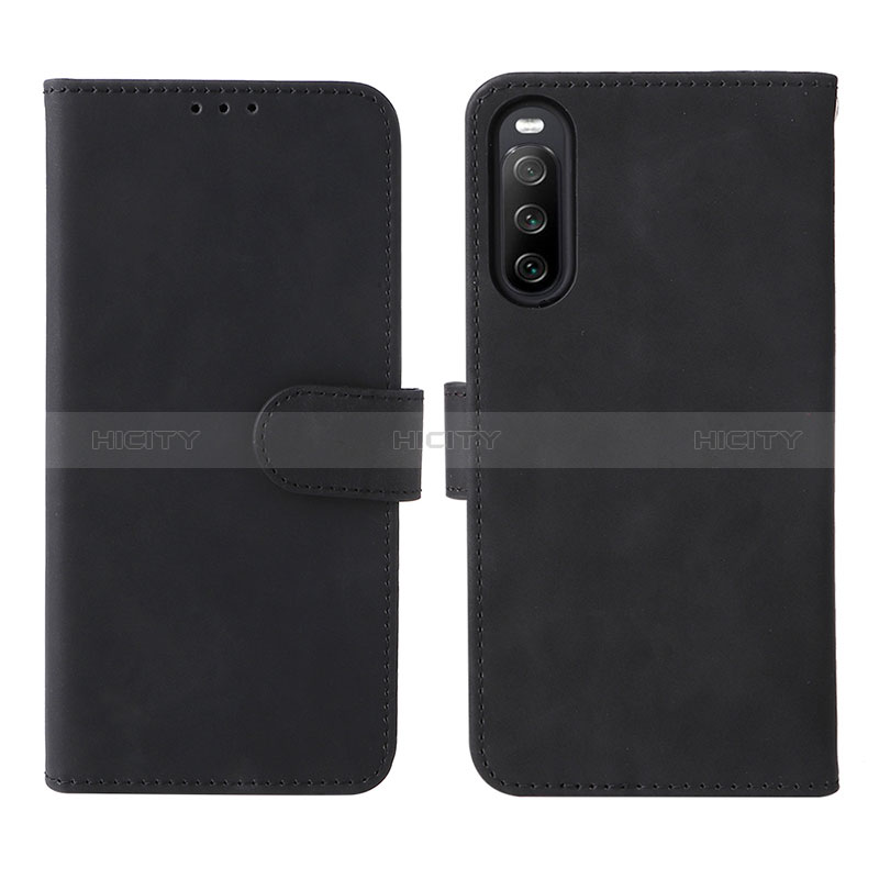 Handytasche Stand Schutzhülle Flip Leder Hülle L01Z für Sony Xperia 10 IV SO-52C Schwarz