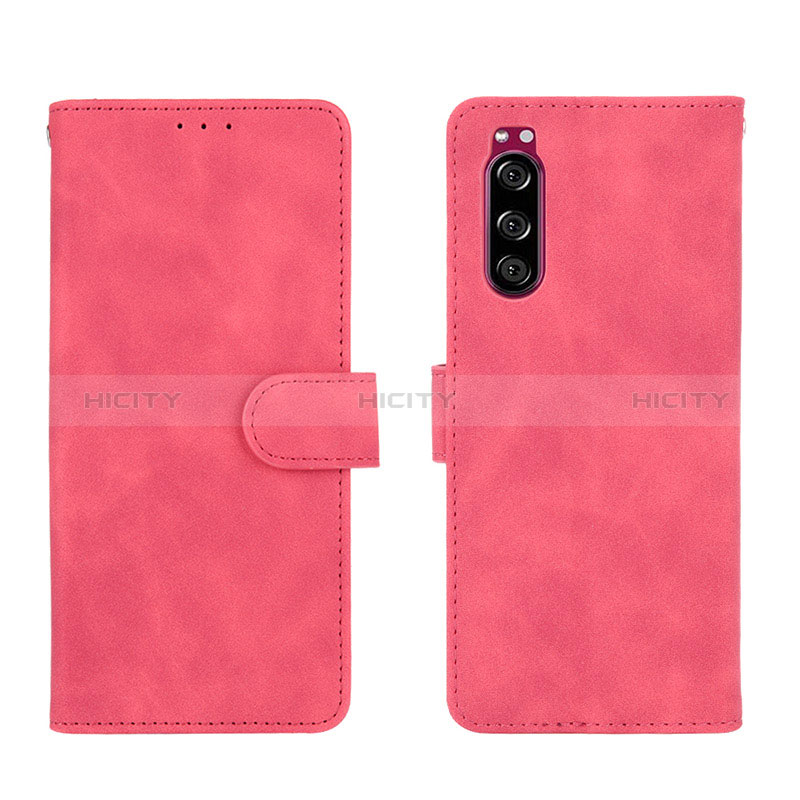 Handytasche Stand Schutzhülle Flip Leder Hülle L01Z für Sony Xperia 5 Pink