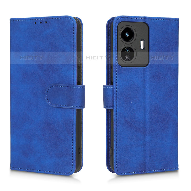 Handytasche Stand Schutzhülle Flip Leder Hülle L01Z für Vivo iQOO Z6 Lite 5G Blau