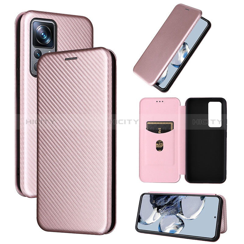 Handytasche Stand Schutzhülle Flip Leder Hülle L01Z für Xiaomi Mi 12T 5G Rosegold