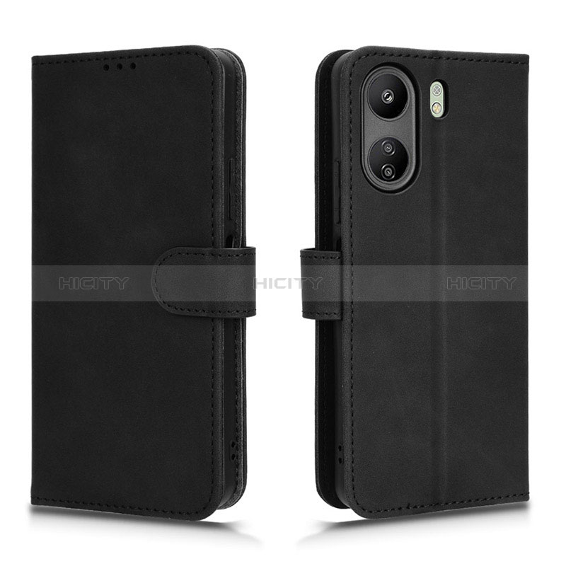 Handytasche Stand Schutzhülle Flip Leder Hülle L01Z für Xiaomi Poco C65 Schwarz