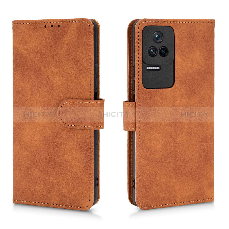 Handytasche Stand Schutzhülle Flip Leder Hülle L01Z für Xiaomi Poco F4 5G Braun