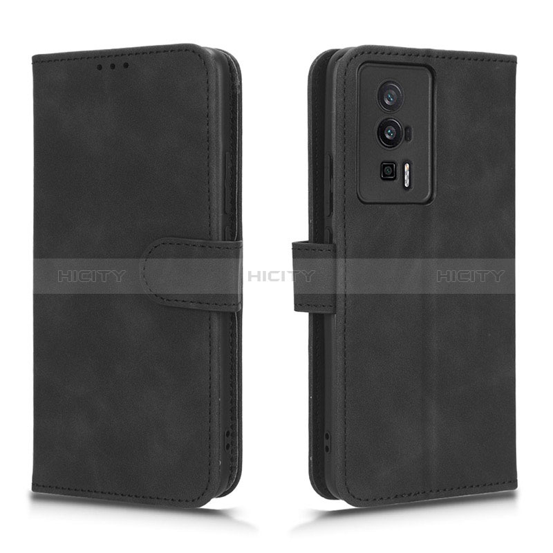 Handytasche Stand Schutzhülle Flip Leder Hülle L01Z für Xiaomi Redmi K60 5G Schwarz