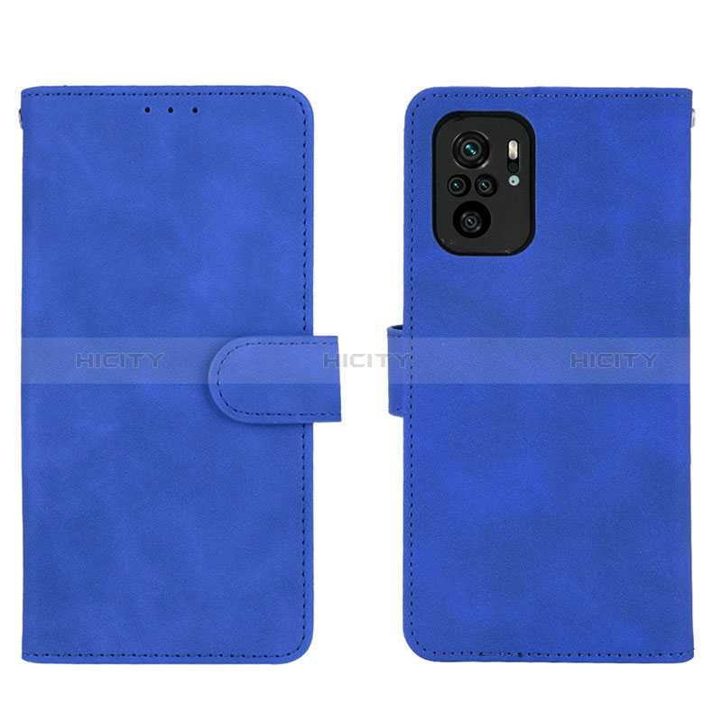 Handytasche Stand Schutzhülle Flip Leder Hülle L01Z für Xiaomi Redmi Note 10 4G Blau