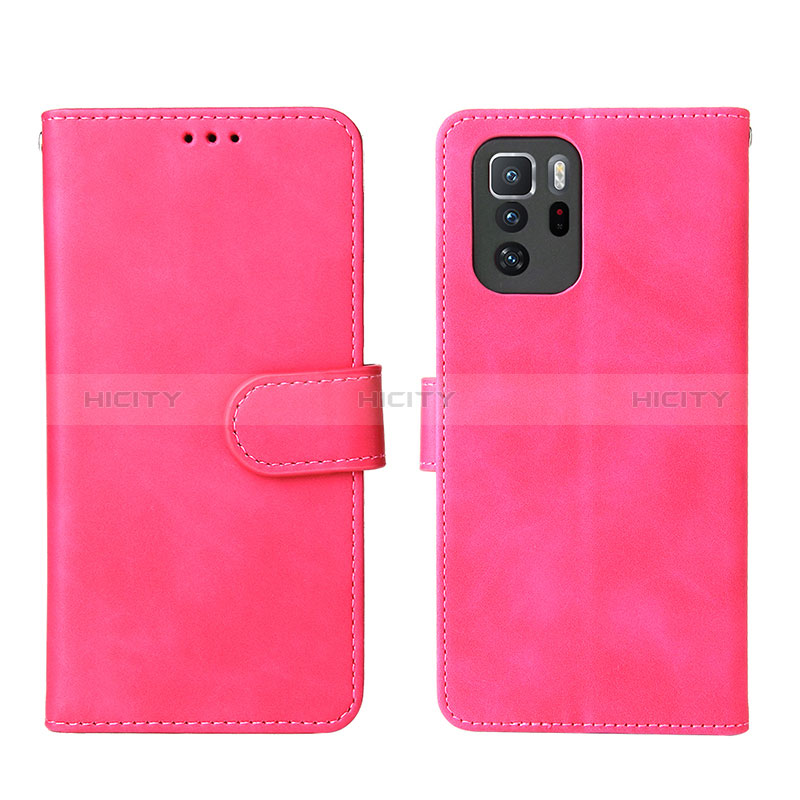 Handytasche Stand Schutzhülle Flip Leder Hülle L01Z für Xiaomi Redmi Note 10 Pro 5G Pink Plus