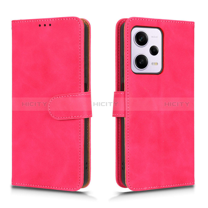 Handytasche Stand Schutzhülle Flip Leder Hülle L01Z für Xiaomi Redmi Note 12 Pro 5G Pink