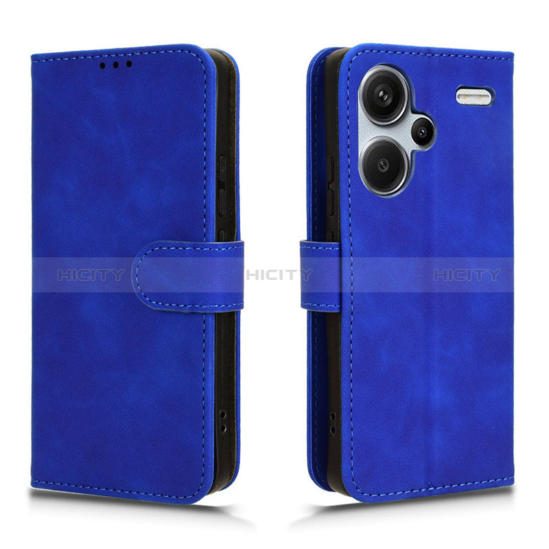 Handytasche Stand Schutzhülle Flip Leder Hülle L01Z für Xiaomi Redmi Note 13 Pro+ Plus 5G Blau Plus