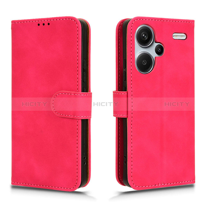 Handytasche Stand Schutzhülle Flip Leder Hülle L01Z für Xiaomi Redmi Note 13 Pro+ Plus 5G Pink Plus