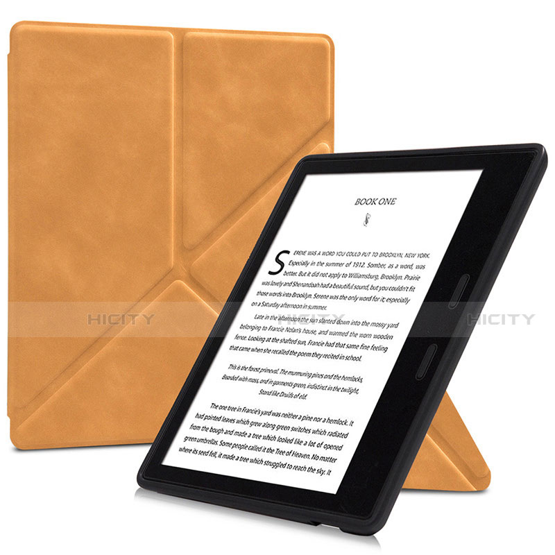 Handytasche Stand Schutzhülle Flip Leder Hülle L02 für Amazon Kindle Oasis 7 inch Orange Plus