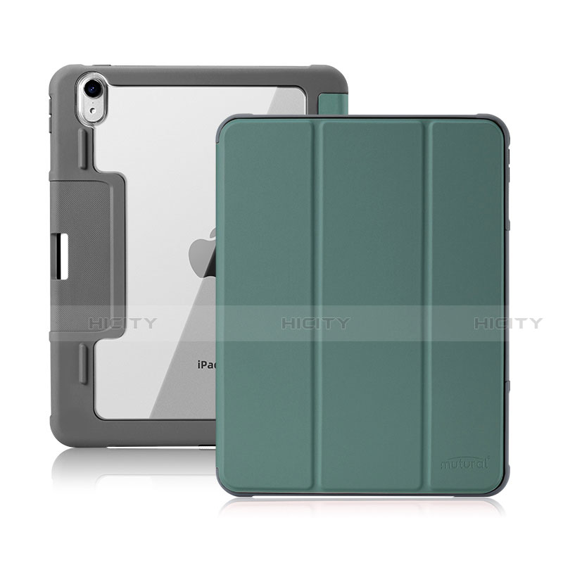 Handytasche Stand Schutzhülle Flip Leder Hülle L02 für Apple iPad Air 10.9 (2020) Nachtgrün Plus